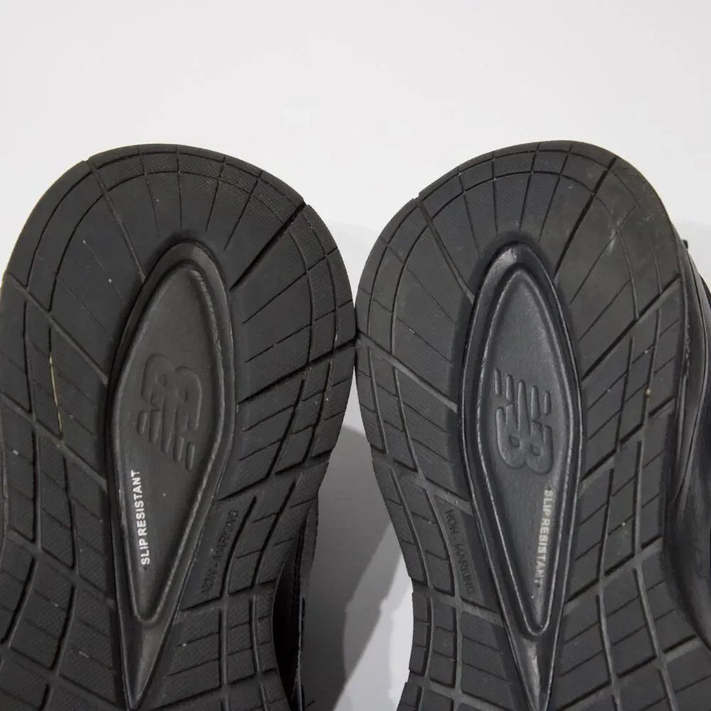 New Balance 608 Slip Resistant Walking Work Shoes Black Leather Men 9.5EE X-Wide